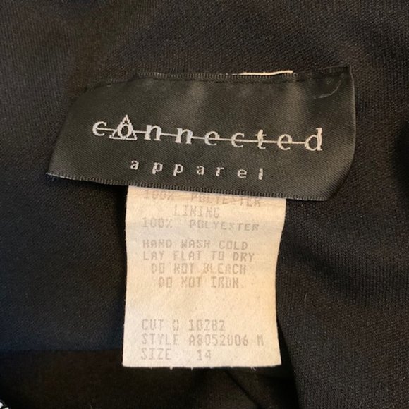 Connected Apparel Black & Ivory Short Sleeve Dress - Picture 13 of 13